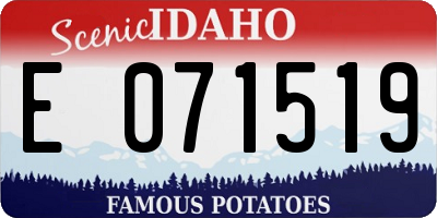 ID license plate E071519