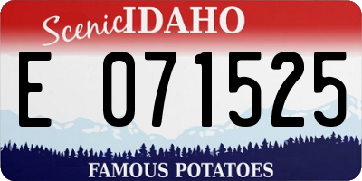 ID license plate E071525