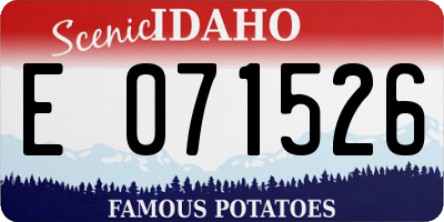 ID license plate E071526