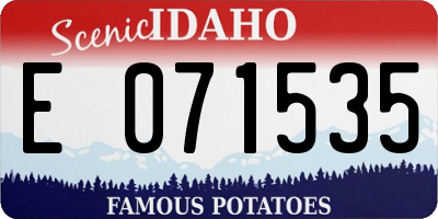 ID license plate E071535