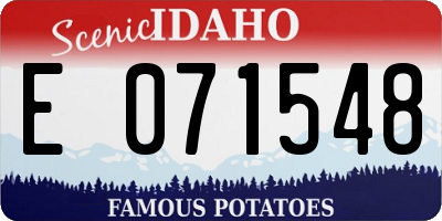 ID license plate E071548