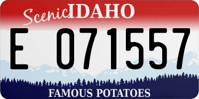 ID license plate E071557