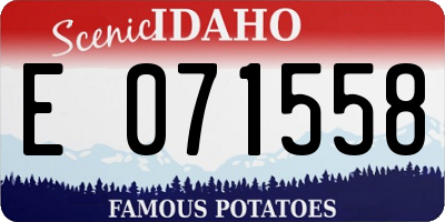 ID license plate E071558