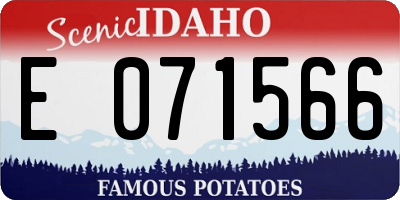 ID license plate E071566