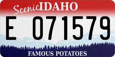 ID license plate E071579