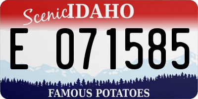 ID license plate E071585