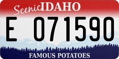 ID license plate E071590