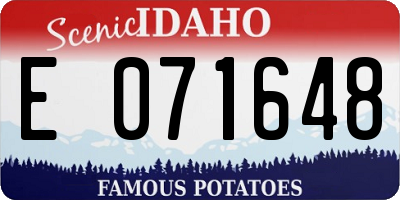 ID license plate E071648
