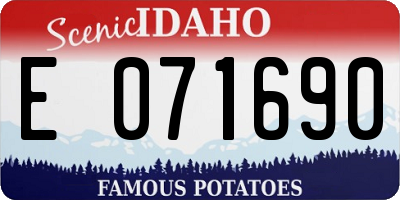 ID license plate E071690
