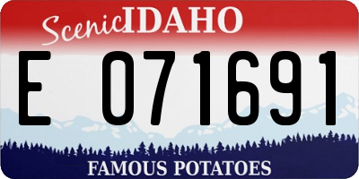 ID license plate E071691