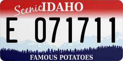 ID license plate E071711