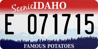 ID license plate E071715