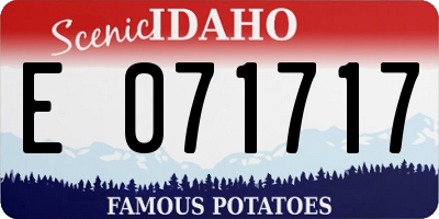 ID license plate E071717