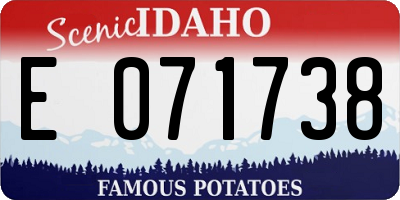 ID license plate E071738