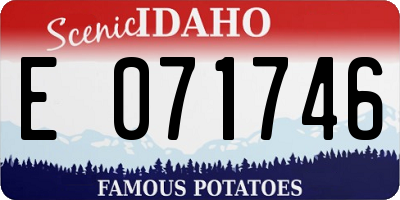 ID license plate E071746