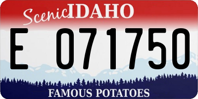 ID license plate E071750