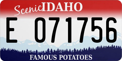 ID license plate E071756