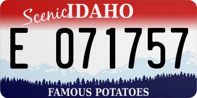 ID license plate E071757