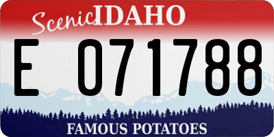 ID license plate E071788