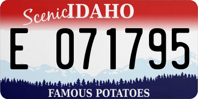 ID license plate E071795