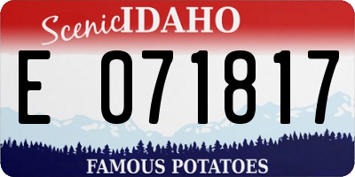 ID license plate E071817