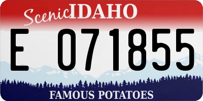 ID license plate E071855