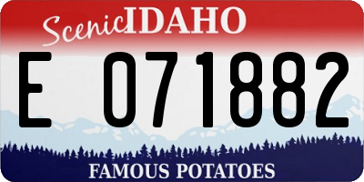 ID license plate E071882