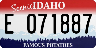 ID license plate E071887