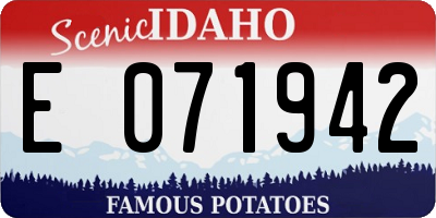 ID license plate E071942