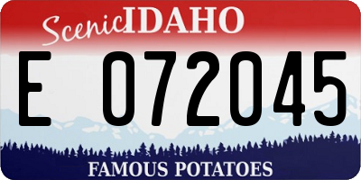 ID license plate E072045