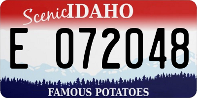 ID license plate E072048