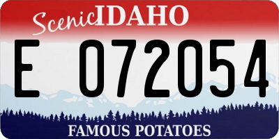 ID license plate E072054