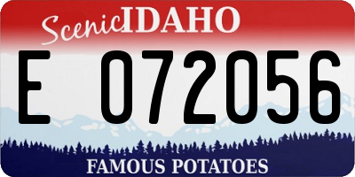 ID license plate E072056