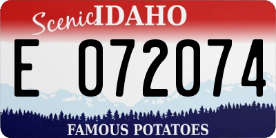 ID license plate E072074