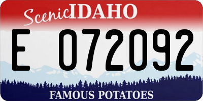 ID license plate E072092
