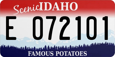 ID license plate E072101