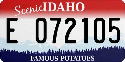 ID license plate E072105
