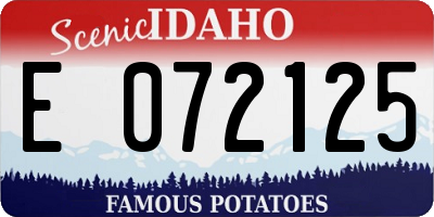 ID license plate E072125