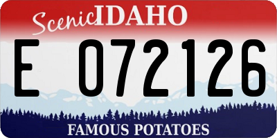 ID license plate E072126