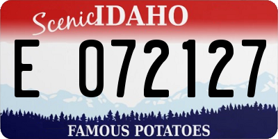 ID license plate E072127