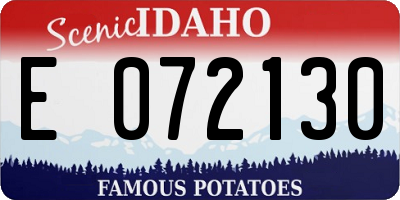 ID license plate E072130