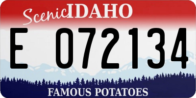 ID license plate E072134