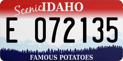 ID license plate E072135