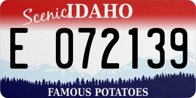 ID license plate E072139