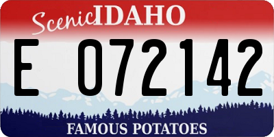 ID license plate E072142