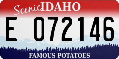 ID license plate E072146
