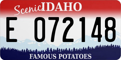 ID license plate E072148