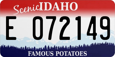 ID license plate E072149