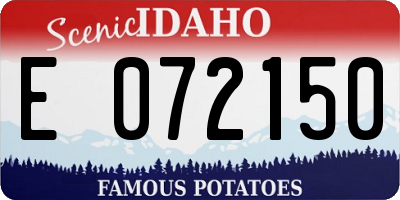 ID license plate E072150