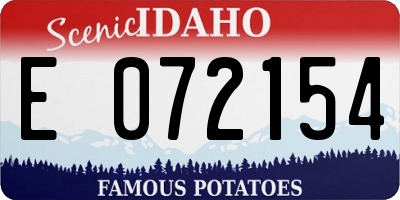 ID license plate E072154